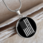 Best Dog Mom Ever Flag Circle Necklace Stainless Steel or 18k Gold 18-22"-Express Your Love Gifts