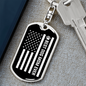 Best Dog Mom Ever Flag Keychain Stainless Steel or 18k Gold Dog Tag Keyring-Express Your Love Gifts