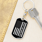 Best Dog Mom Ever Flag Keychain Stainless Steel or 18k Gold Dog Tag Keyring-Express Your Love Gifts