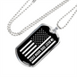 Best Dog Mom Ever Flag Necklace Stainless Steel or 18k Gold Dog Tag 24" Chain-Express Your Love Gifts