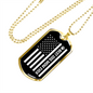 Best Dog Mom Ever Flag Necklace Stainless Steel or 18k Gold Dog Tag 24" Chain-Express Your Love Gifts