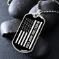 Best Dog Mom Ever Flag Necklace Stainless Steel or 18k Gold Dog Tag 24" Chain-Express Your Love Gifts