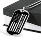 Best Dog Mom Ever Flag Necklace Stainless Steel or 18k Gold Dog Tag 24" Chain-Express Your Love Gifts
