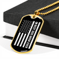 Best Dog Mom Ever Flag Necklace Stainless Steel or 18k Gold Dog Tag 24" Chain-Express Your Love Gifts
