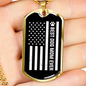 Best Dog Mom Ever Flag Necklace Stainless Steel or 18k Gold Dog Tag 24" Chain-Express Your Love Gifts