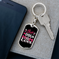 Best Dog Mom Ever Keychain Stainless Steel or 18k Gold Dog Tag Keyring-Express Your Love Gifts