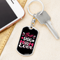 Best Dog Mom Ever Keychain Stainless Steel or 18k Gold Dog Tag Keyring-Express Your Love Gifts