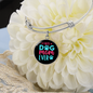 Best Dog Mom Ever Pink Blue Bracelet Stainless Steel or 18k Gold Circle Bangle-Express Your Love Gifts