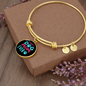 Best Dog Mom Ever Pink Blue Bracelet Stainless Steel or 18k Gold Circle Bangle-Express Your Love Gifts