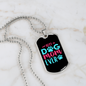 Best Dog Mom Ever Pink Blue Necklace Stainless Steel or 18k Gold Dog Tag 24" Chain-Express Your Love Gifts