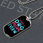 Best Dog Mom Ever Pink Blue Necklace Stainless Steel or 18k Gold Dog Tag 24" Chain-Express Your Love Gifts