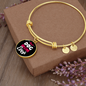 Best Dog Mom Ever Pink White Bracelet Stainless Steel or 18k Gold Circle Bangle-Express Your Love Gifts