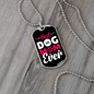 Best Dog Mom Ever Pink White Necklace Stainless Steel or 18k Gold Dog Tag 24" Chain-Express Your Love Gifts