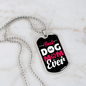 Best Dog Mom Ever Pink White Necklace Stainless Steel or 18k Gold Dog Tag 24" Chain-Express Your Love Gifts