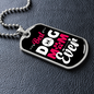 Best Dog Mom Ever Pink White Necklace Stainless Steel or 18k Gold Dog Tag 24" Chain-Express Your Love Gifts