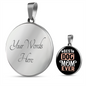 Best Dog Mom Ever Red White Circle Necklace Stainless Steel or 18k Gold 18-22"-Express Your Love Gifts