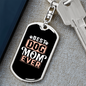 Best Dog Mom Ever Red White Keychain Stainless Steel or 18k Gold Dog Tag Keyring-Express Your Love Gifts