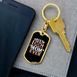 Best Dog Mom Ever Red White Keychain Stainless Steel or 18k Gold Dog Tag Keyring-Express Your Love Gifts