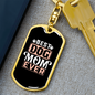 Best Dog Mom Ever Red White Keychain Stainless Steel or 18k Gold Dog Tag Keyring-Express Your Love Gifts