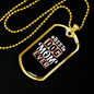 Best Dog Mom Ever Red White Necklace Stainless Steel or 18k Gold Dog Tag 24" Chain-Express Your Love Gifts