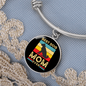 Best Dog Mom Ever Retro Dog Bracelet Stainless Steel or 18k Gold Circle Bangle-Express Your Love Gifts