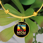 Best Dog Mom Ever Retro Dog Bracelet Stainless Steel or 18k Gold Circle Bangle-Express Your Love Gifts