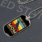 Best Dog Mom Ever Retro Dog Necklace Stainless Steel or 18k Gold Dog Tag 24" Chain-Express Your Love Gifts