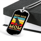 Best Dog Mom Ever Retro Dog Necklace Stainless Steel or 18k Gold Dog Tag 24" Chain-Express Your Love Gifts