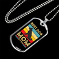 Best Dog Mom Ever Retro Dog Necklace Stainless Steel or 18k Gold Dog Tag 24" Chain-Express Your Love Gifts