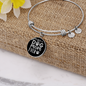 Best Dog Mom Ever TranspArent Bracelet Stainless Steel or 18k Gold Circle Bangle-Express Your Love Gifts