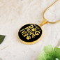 Best Dog Mom Ever TranspArent_ Circle Necklace Stainless Steel or 18k Gold 18-22"-Express Your Love Gifts