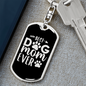 Best Dog Mom Ever TranspArent Keychain Stainless Steel or 18k Gold Dog Tag Keyring-Express Your Love Gifts