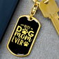Best Dog Mom Ever TranspArent Keychain Stainless Steel or 18k Gold Dog Tag Keyring-Express Your Love Gifts