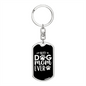Best Dog Mom Ever TranspArent Keychain Stainless Steel or 18k Gold Dog Tag Keyring-Express Your Love Gifts
