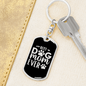 Best Dog Mom Ever TranspArent Keychain Stainless Steel or 18k Gold Dog Tag Keyring-Express Your Love Gifts
