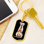 Best Dog Mom Keychain Stainless Steel or 18k Gold Dog Tag Keyring-Express Your Love Gifts