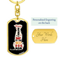 Best Dog Mom Keychain Stainless Steel or 18k Gold Dog Tag Keyring-Express Your Love Gifts
