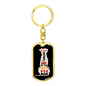 Best Dog Mom Keychain Stainless Steel or 18k Gold Dog Tag Keyring-Express Your Love Gifts
