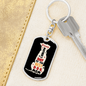 Best Dog Mom Keychain Stainless Steel or 18k Gold Dog Tag Keyring-Express Your Love Gifts