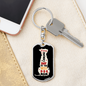 Best Dog Mom Keychain Stainless Steel or 18k Gold Dog Tag Keyring-Express Your Love Gifts