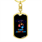 Best Donna Mom Keychain Stainless Steel or 18k Gold Dog Tag Keyring-Express Your Love Gifts