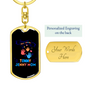Best Donna Mom Keychain Stainless Steel or 18k Gold Dog Tag Keyring-Express Your Love Gifts