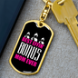 Best Effin' Bonus Mom Ever Keychain Stainless Steel or 18k Gold Dog Tag Keyrin-Express Your Love Gifts
