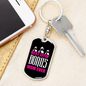 Best Effin' Bonus Mom Ever Keychain Stainless Steel or 18k Gold Dog Tag Keyrin-Express Your Love Gifts