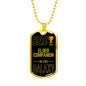 Best Elder Companion In The Galaxy Necklace Stainless Steel or 18k Gold Dog Tag w 24"-Express Your Love Gifts
