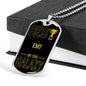 Best EMT In The Galaxy Necklace Stainless Steel or 18k Gold Dog Tag w 24"-Express Your Love Gifts