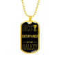Best Entertainer In The Galaxy Necklace Stainless Steel or 18k Gold Dog Tag w 24"-Express Your Love Gifts
