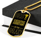 Best Executive Assistant In The Galaxy Necklace Stainless Steel or 18k Gold Dog Tag w 24"-Express Your Love Gifts