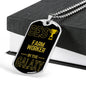 Best Farm Worker In The Galaxy Necklace Stainless Steel or 18k Gold Dog Tag w 24"-Express Your Love Gifts