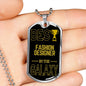 Best Fashion Designer In The Galaxy Necklace Stainless Steel or 18k Gold Dog Tag w 24"-Express Your Love Gifts